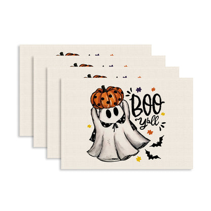 Mehrteiliges Halloween-Tischset aus abwischbarem Vinyl rutschfeste Platzdeckchen
