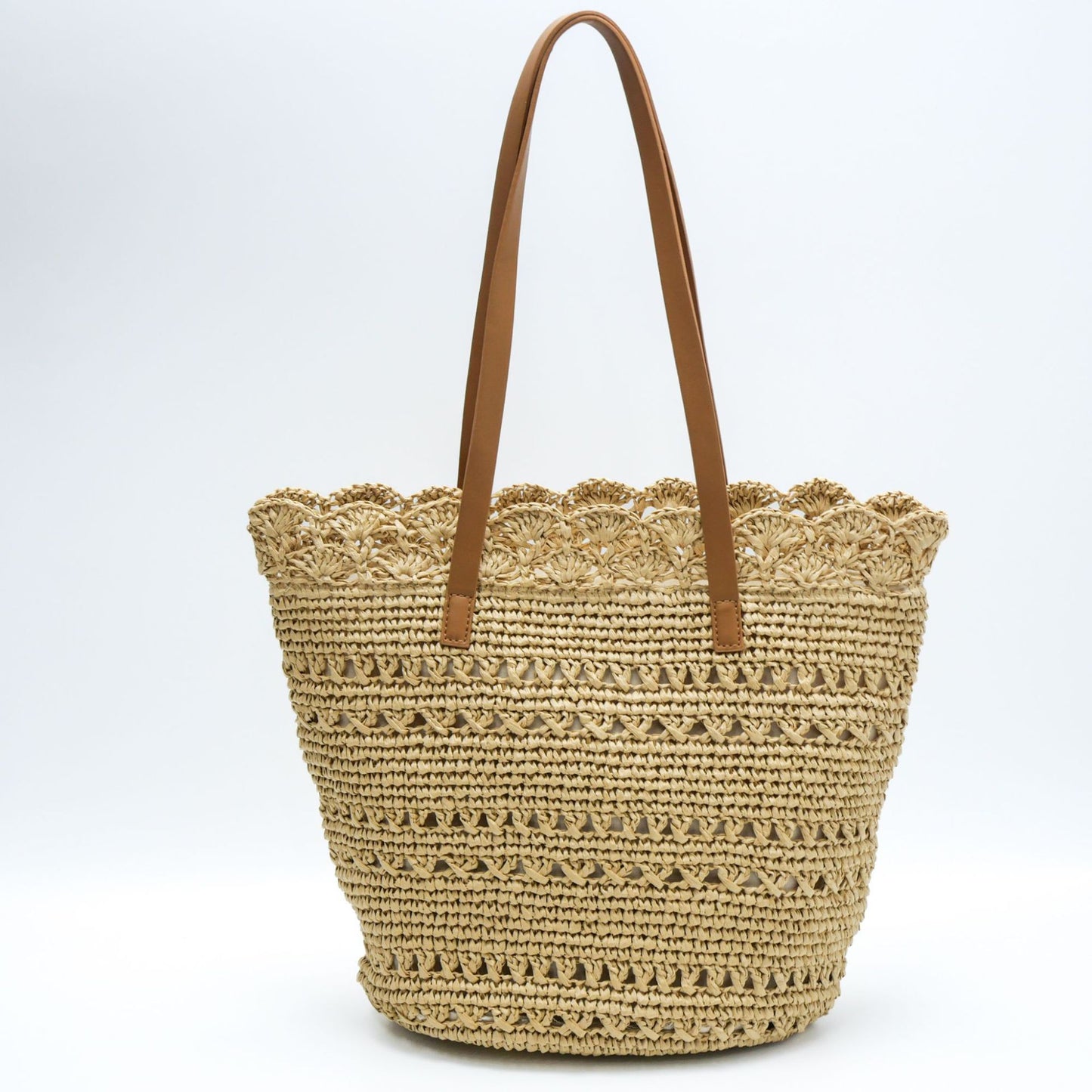 Handgewebte Tragetasche mit Floralen Details Brehn