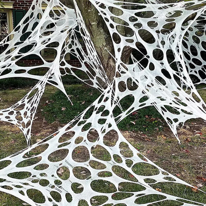 Gruselige Halloween-Spinnweb-Dekoration