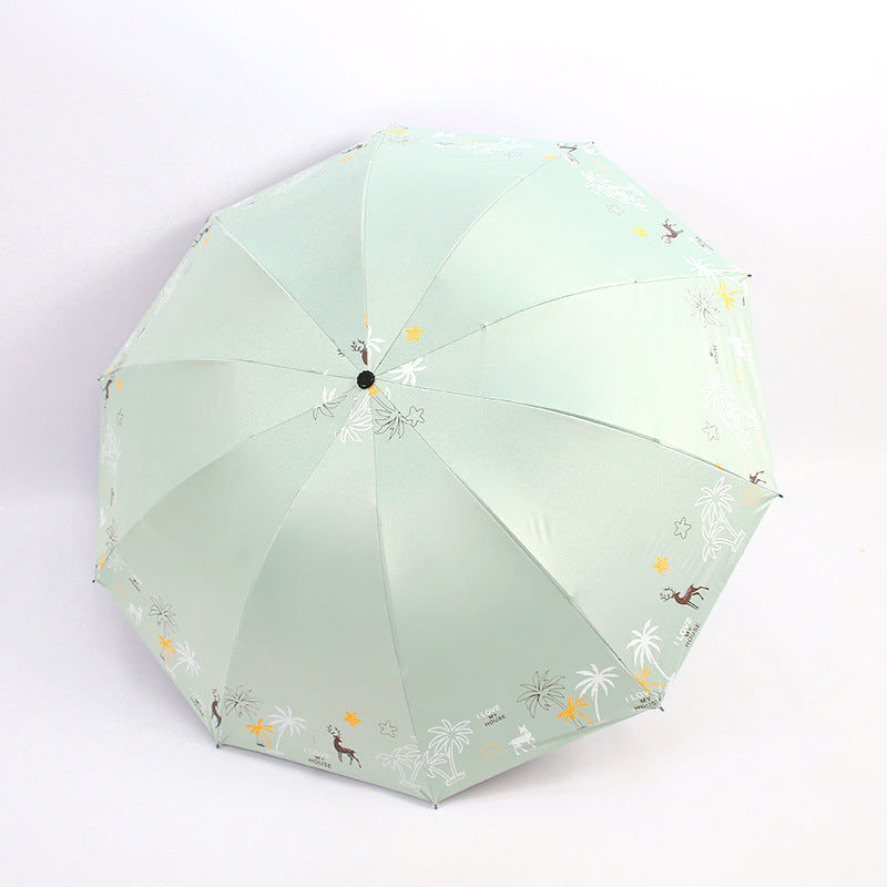 Damen Faltbarer Regenschirm mit tierischem Motiv Brehn