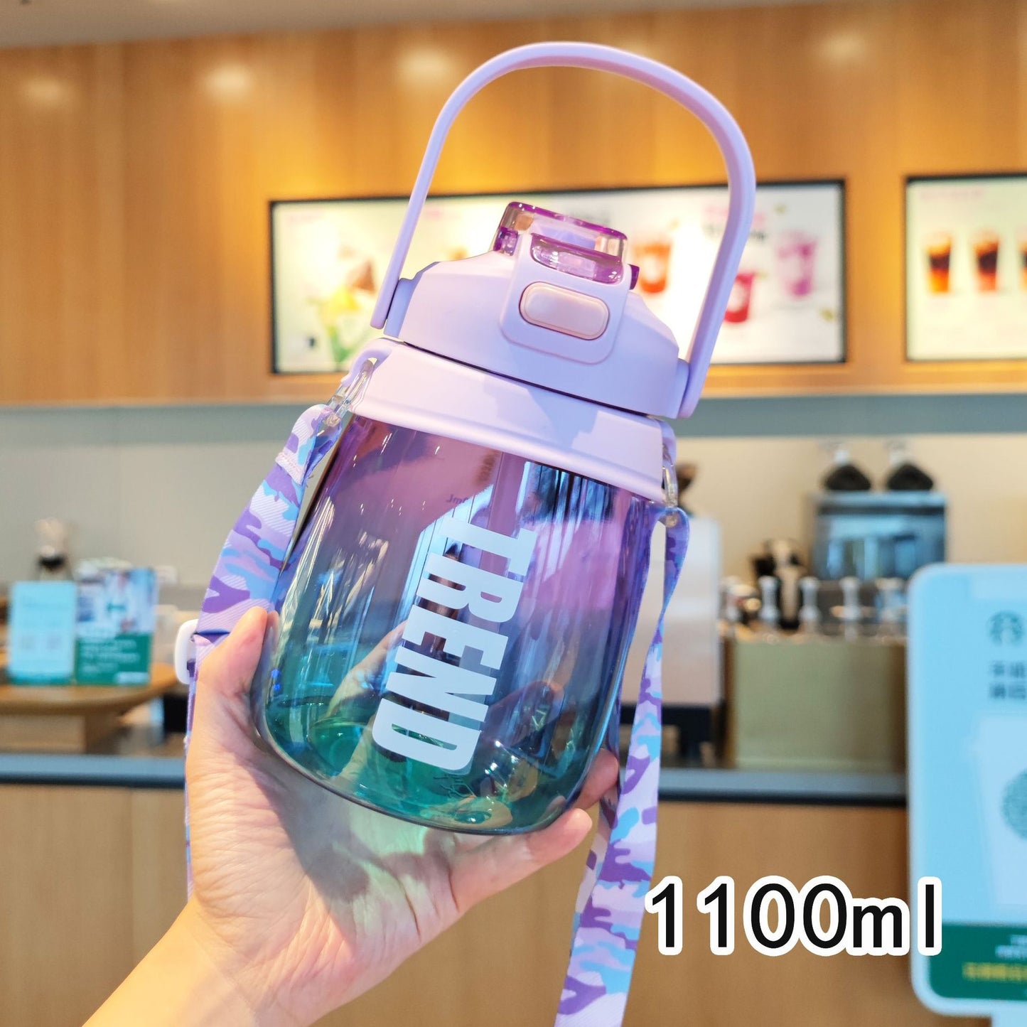 Damen multifunktionale Trinkflasche mit Sicherheitsverschluss und ergonomischem Tragegriff Brehn