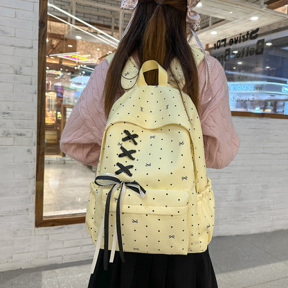 Stylische Schnürverschluss verzierten Rucksack Brehn