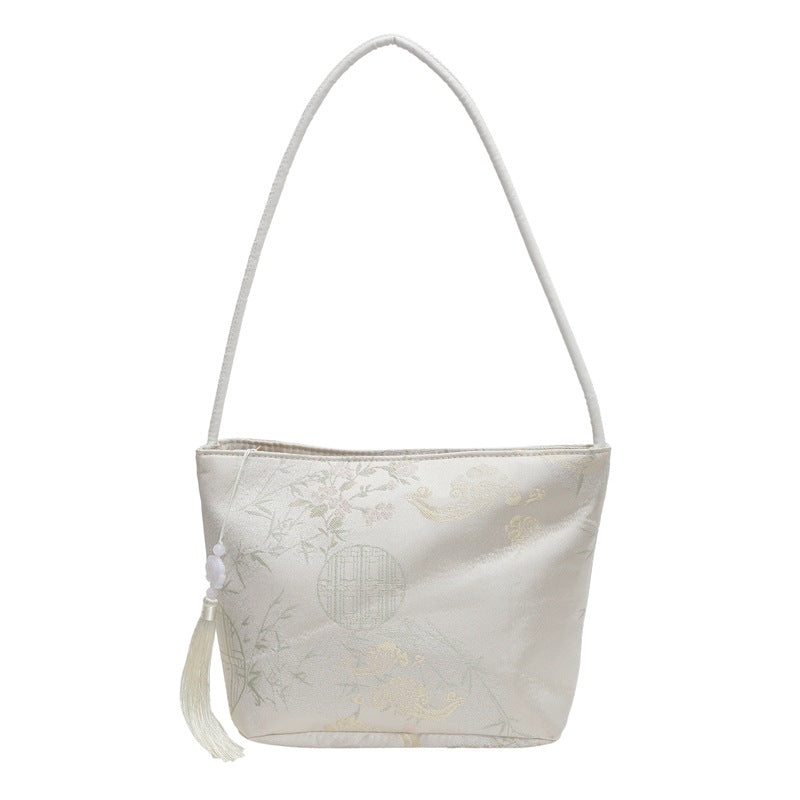 Elegante Satin Schultertasche