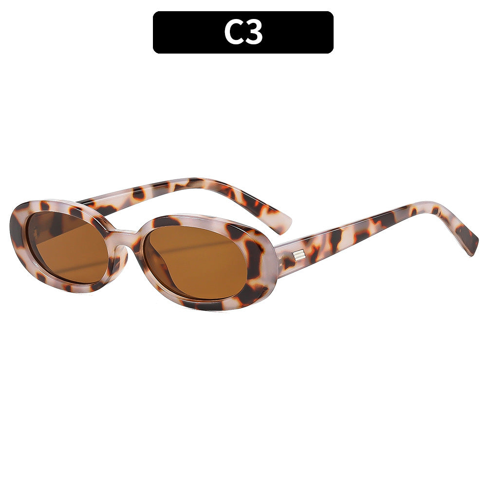 Stylische Retro-Oval-Sonnenbrille