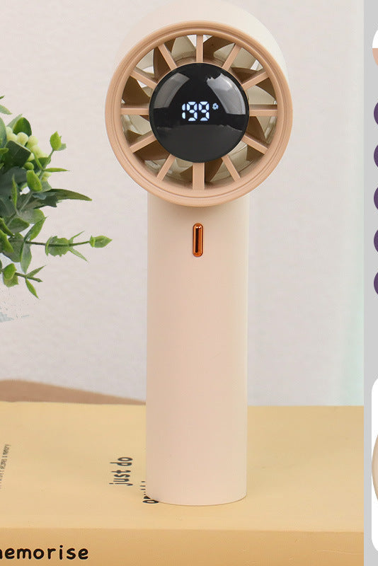 Damen tragbarer Mini-Ventilator mit digitaler Temperaturanzeige Brehn