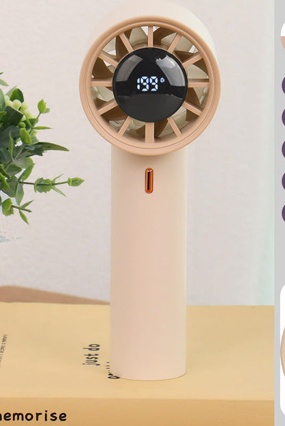 Damen tragbarer Mini-Ventilator mit digitaler Temperaturanzeige Brehn