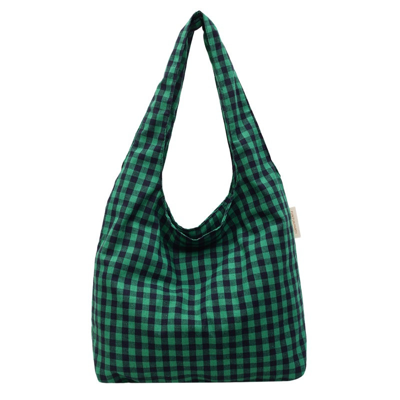 Gingham-Muster Hobo-Tasche