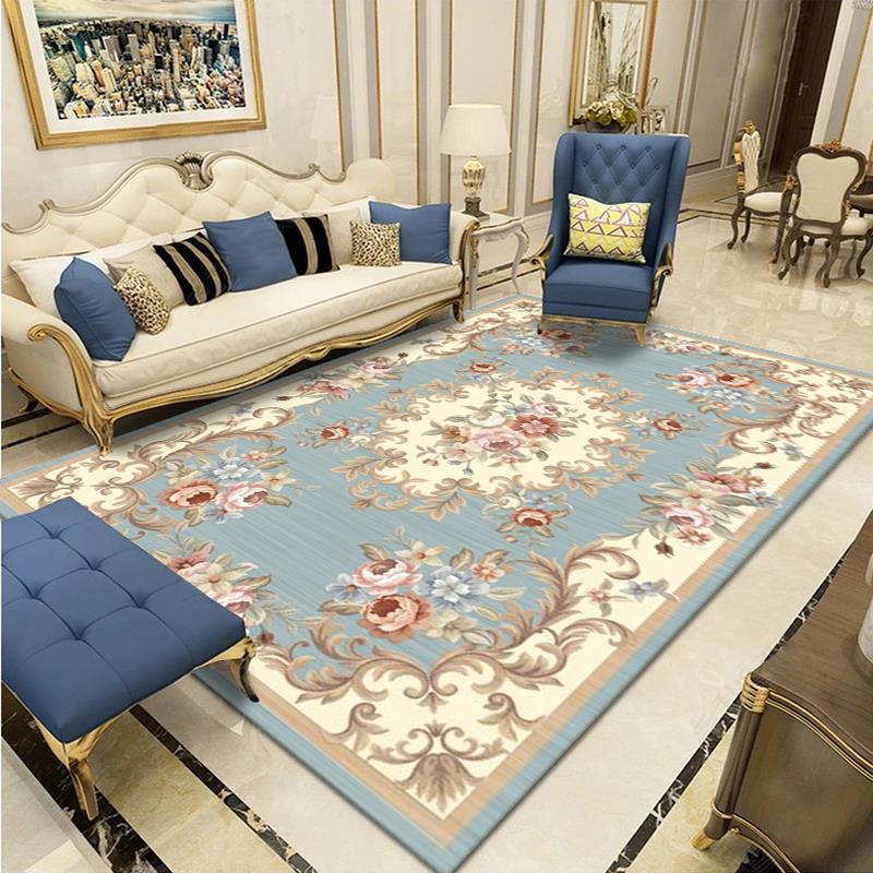 Eleganter floraler gewebter Teppich