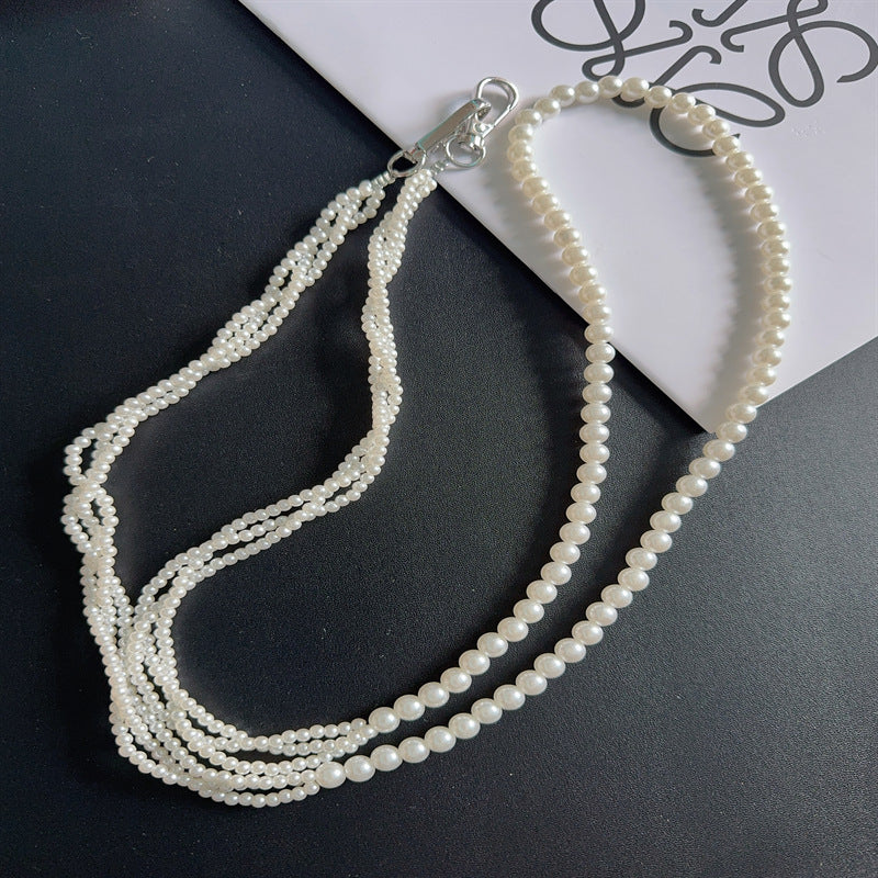 Elegante schichtweise Perlen Brillen Kette Brehn