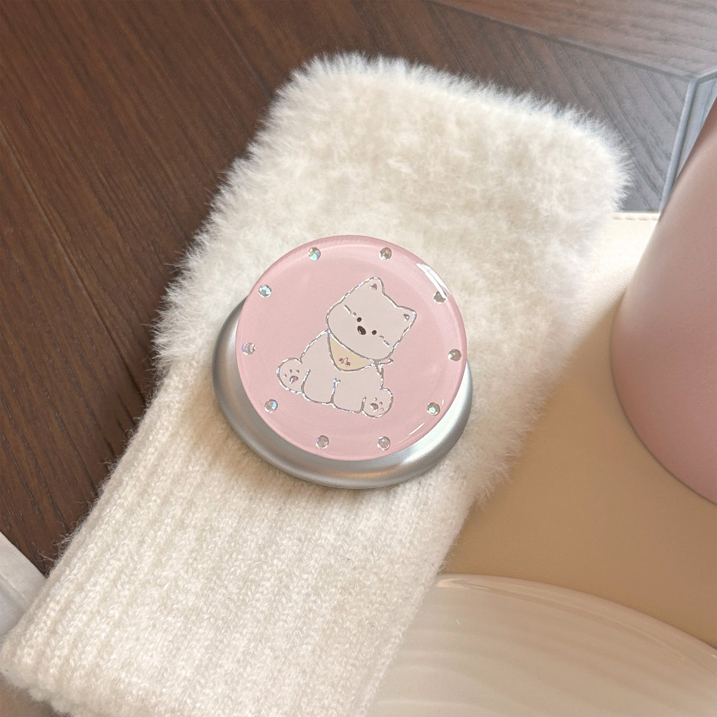 Smartphone Fingerhalter mit niedlichem Hunde-Motiv Brehn