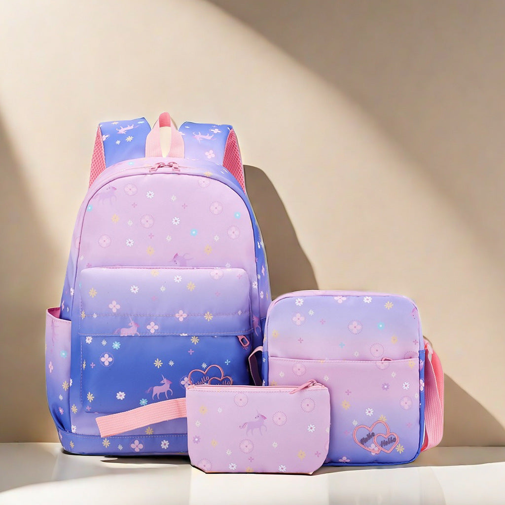 Verspielt Blumenmuster Rucksack Set Brehn