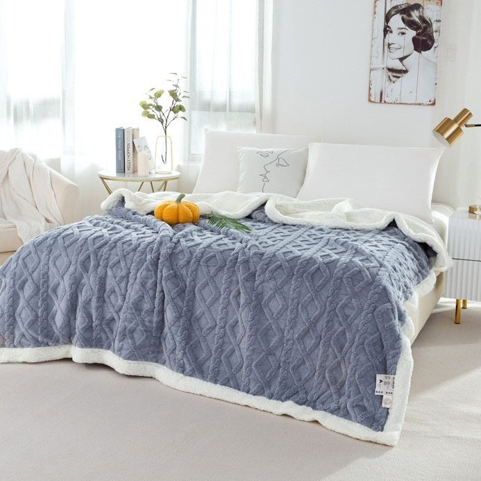 Gemütliche gemusterte Fleece-Decke