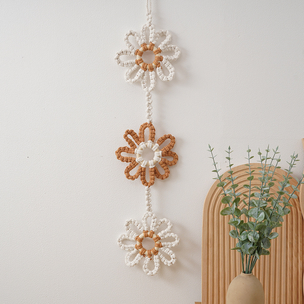 Dekorative Makramee Blumen Girlande Brehn