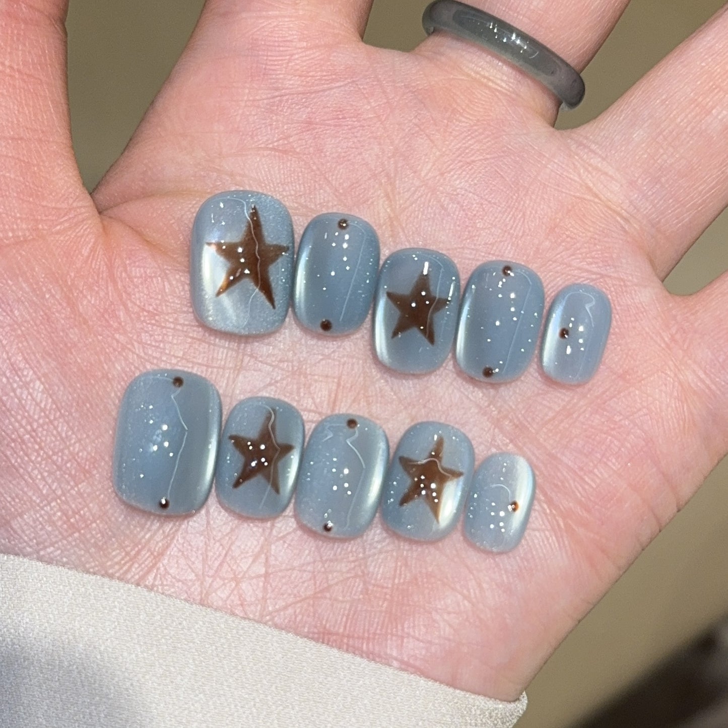 Künstliche Nagelspitzen mit Sterndesign Brehn