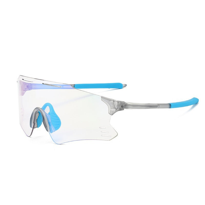 Unisex nan sportliche Sonnenbrille mit einteiligem Visier polarisierte Gläser rutschfester Nasenauflage Brehn