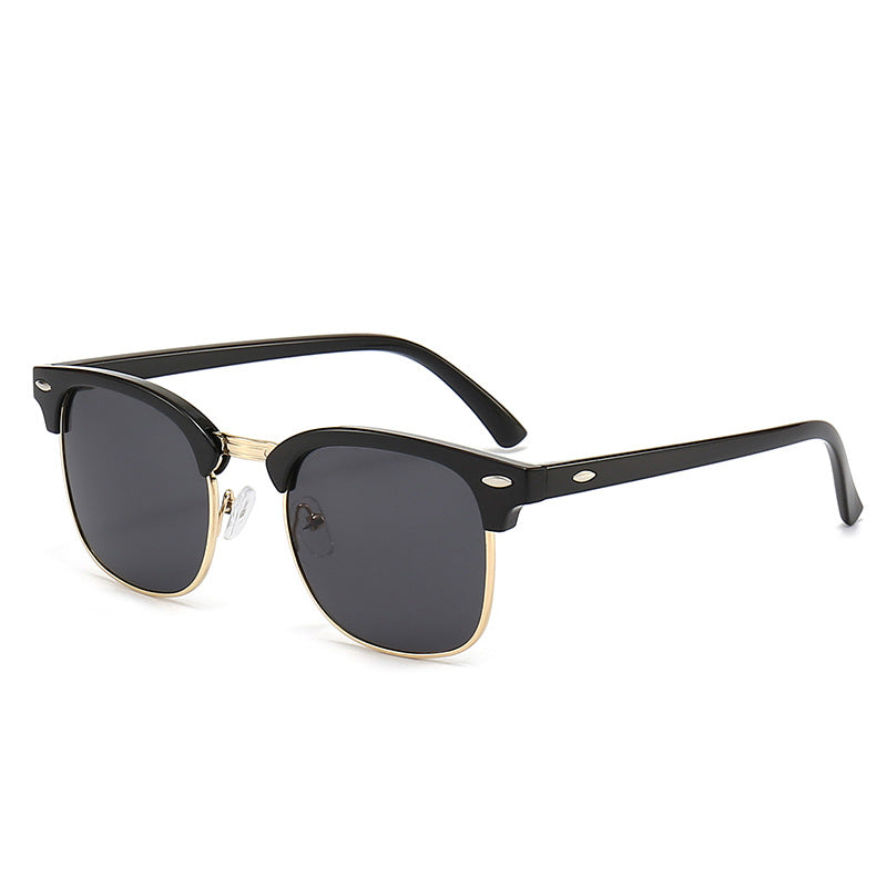 Damen modische Retro-Sonnenbrille mit metallischem Rahmen Brehn