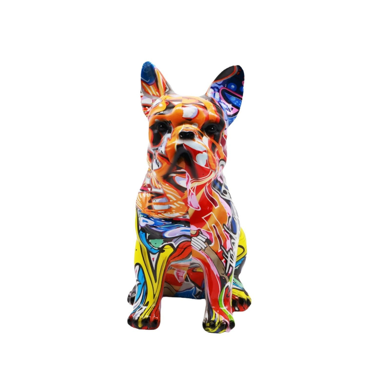 Künstlerisch gestaltete Bulldoggenfigur Brehn