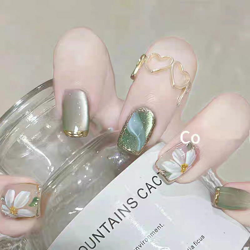 Luxus Ombre Leopard Druck Auf Nail Set Brehn