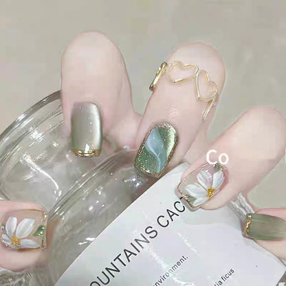 Luxus Ombre Leopard Druck Auf Nail Set Brehn