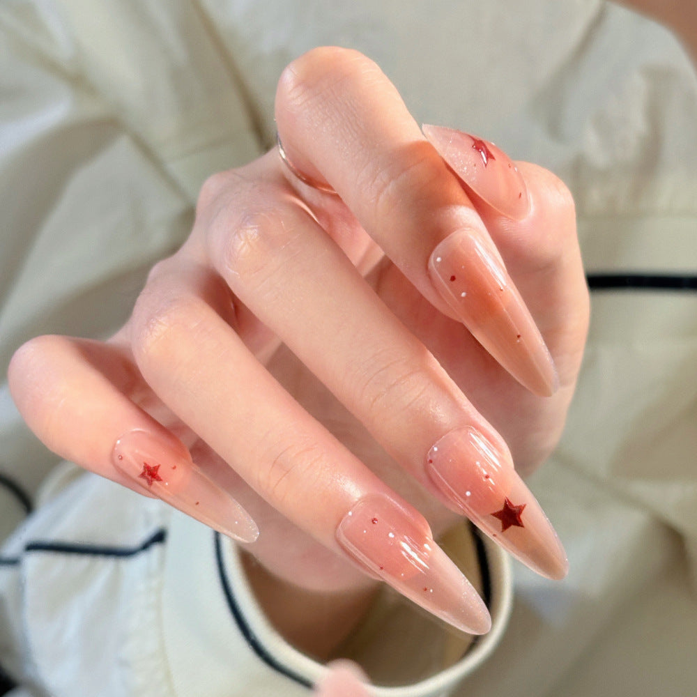 Künstlerisches Press-On-Nagelset mit Sternakzenten Brehn