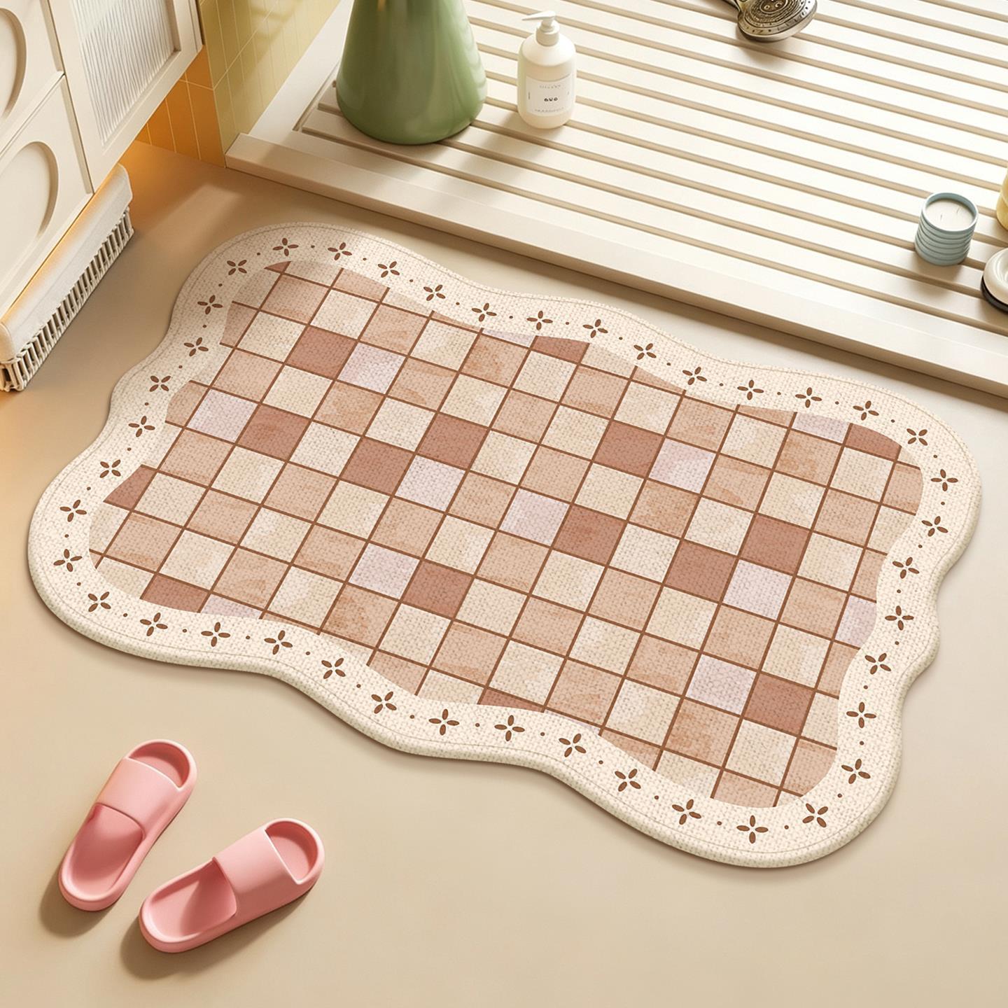 Absorbierend Floral Prägung Badmatte Brehn