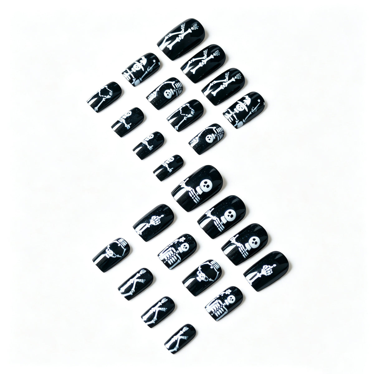 Halloween-Themen Skelett Nagel Kunst Set