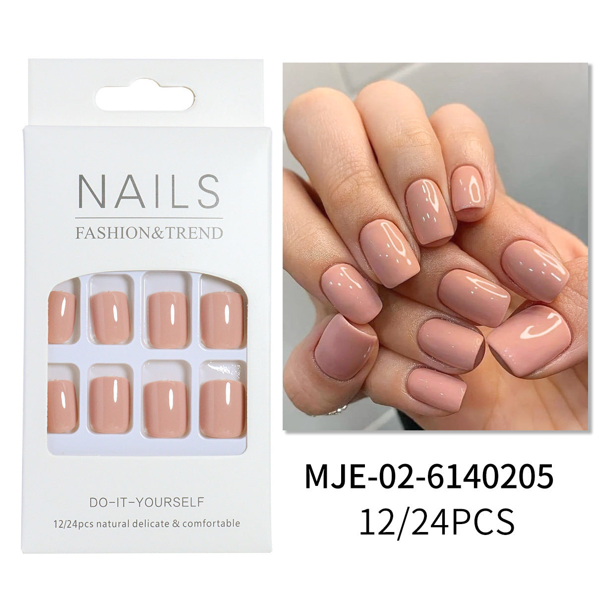 Glänzendes Press-On Nagelset mit elegantem Design Brehn