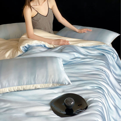 Elegantes Satin-Bettwäsche-Set mit seidig-glänzender Oberfläche und atmungsaktiver Füllung Brehn