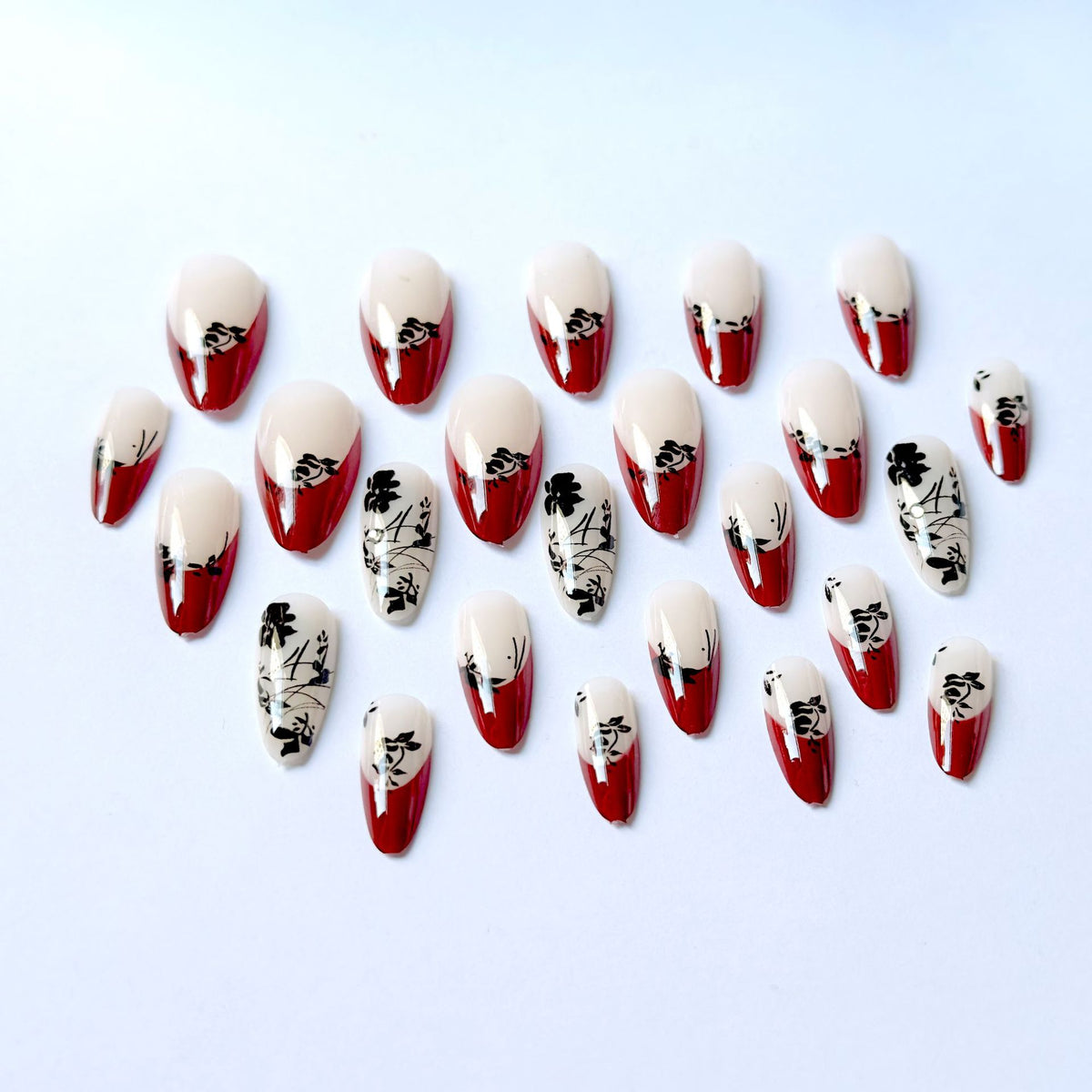 Künstlerische Blumen Stiletto Nagelkunst
