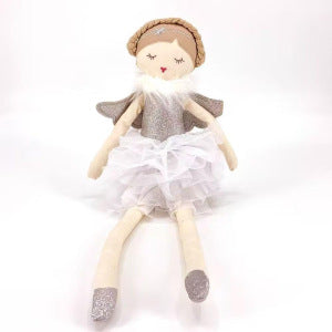 Handgefertigte Leinen-Ballerina-Puppe mit geschichteten Tüllrock