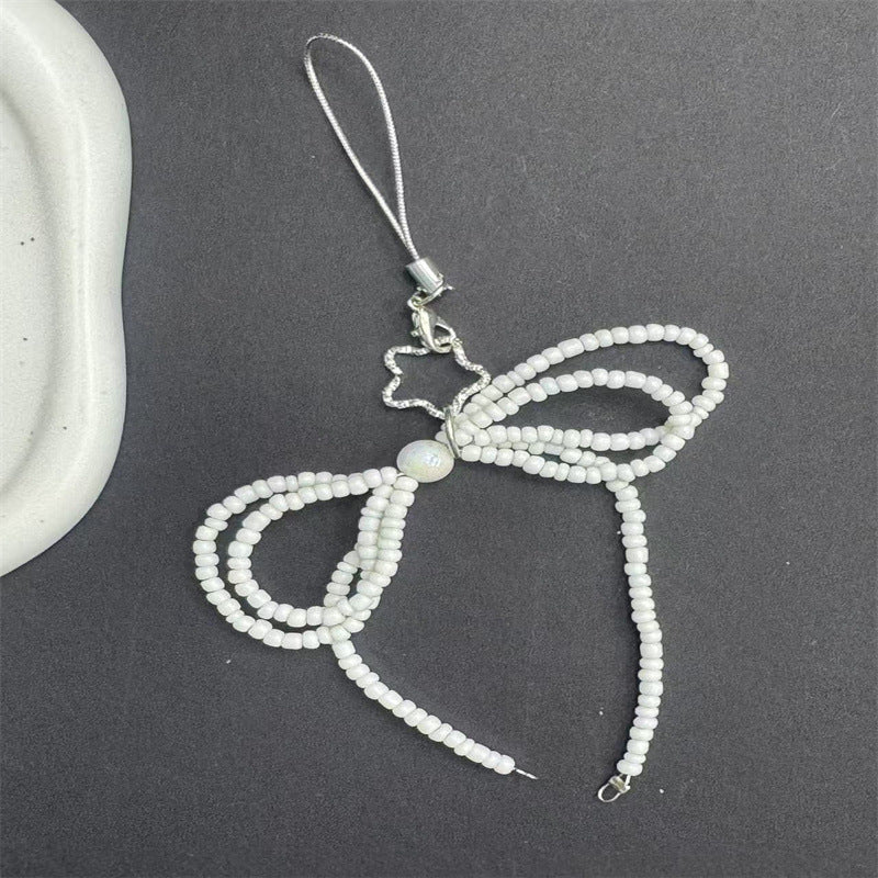 Dekorativer Perlen Schleifen Handy Charm Brehn