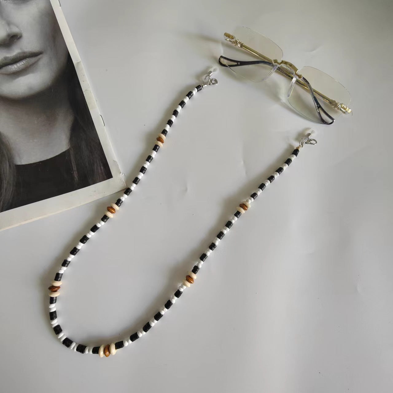 Brillenhalter-Kette Aus Hochwertigen Perlen Brehn