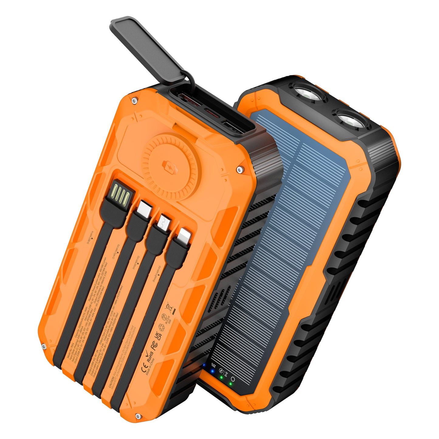 Multifunktionale Solar-Powerbank mit Integriertem LED-Licht Brehn