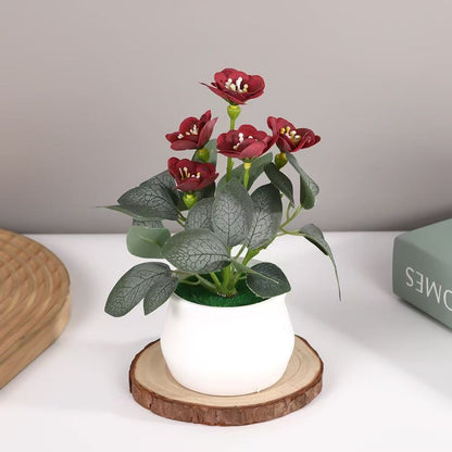 Künstliches Blumenarrangement für die Wohnkultur展示