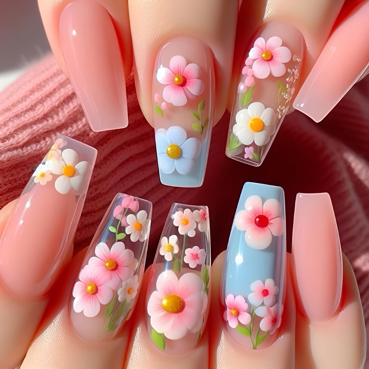 Kunstnägel Im Floralen Design Brehn