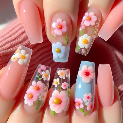 Floral Art Acryl Nagelspitzen Brehn
