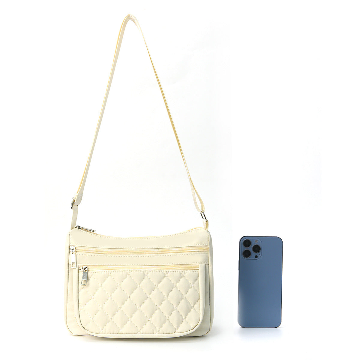 Schultertasche mit Weichem, Gestepptem Design Brehn