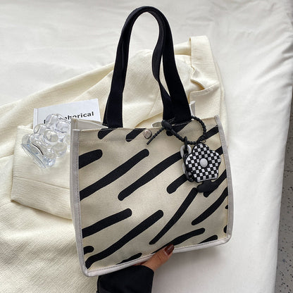 Moderne geometrische Druck-Leinwand Tragetasche
