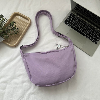 Lässige Stoff Schultertasche