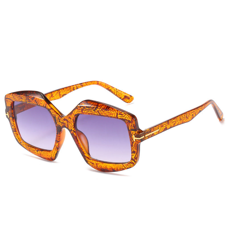 Bold gemusterte hexagonale Sonnenbrille Brehn