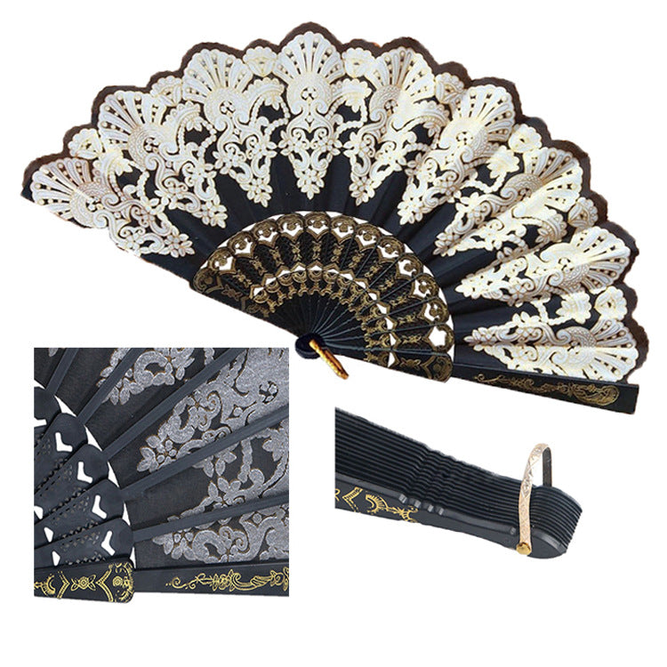 Damen Fächer mit exquisiter filigraner Ornamentik Brehn