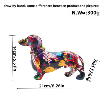 Kreative Dekofigur eines Dachshunds Brehn