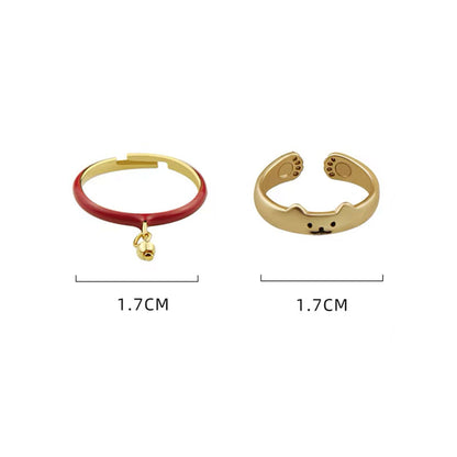 Süßes Tierpfoten-Ring-Set Brehn