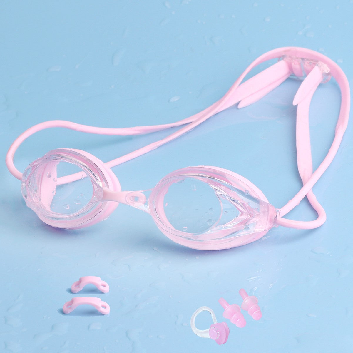Schwimmbrille mit Verstellbarem Kopfband und Komfortnasenstück Brehn