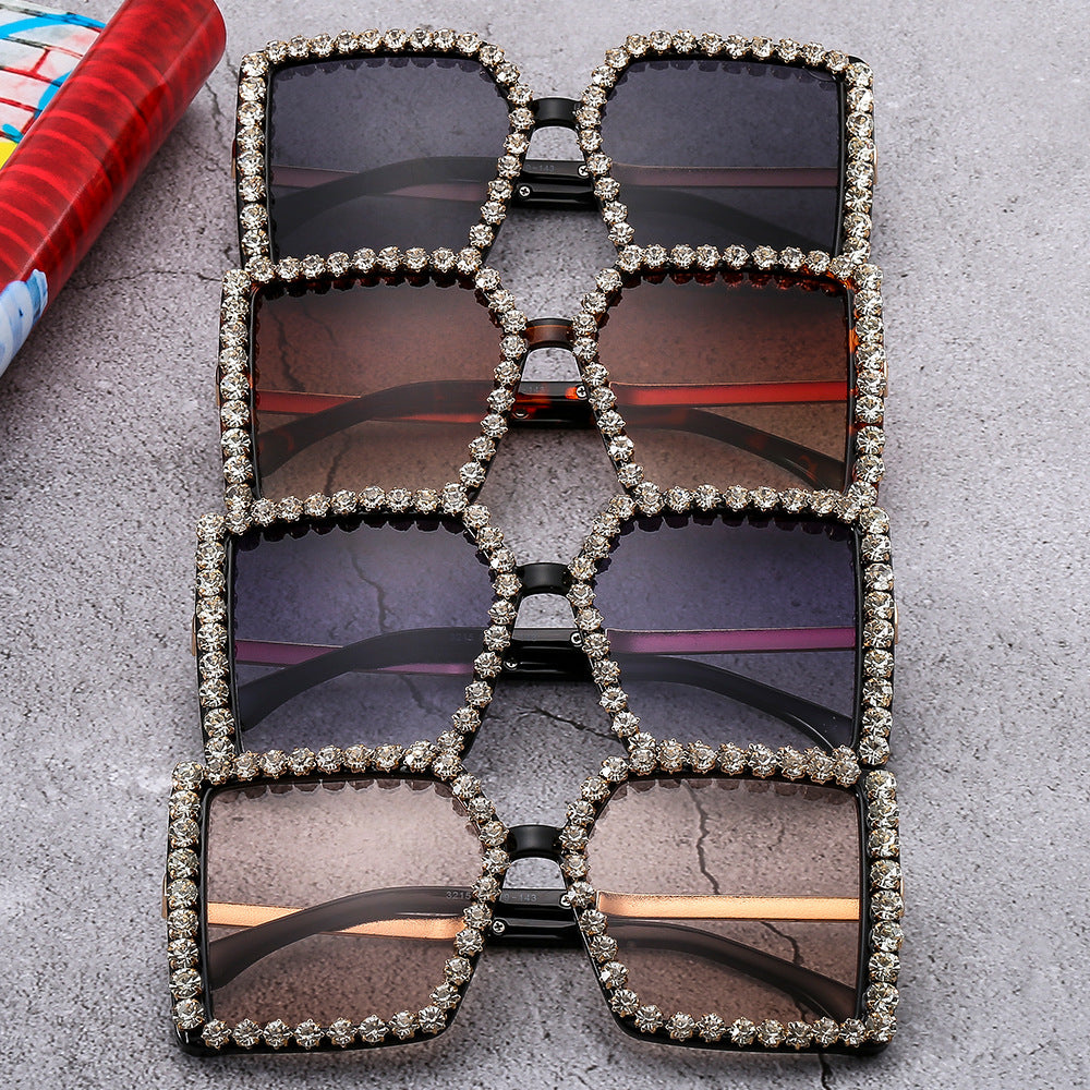 Damen glamouröse Sonnenbrille mit quadratischem Rahmen Brehn