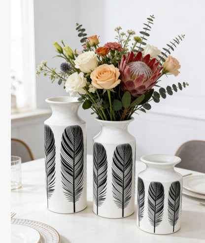 Dekorative Feder Druck Vase Brehn