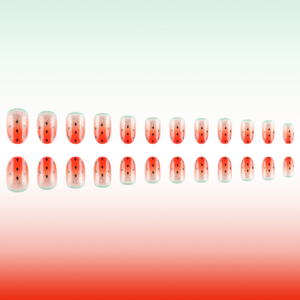 Spaß mit Wassermelonen-Themen-Nagelkunst Brehn