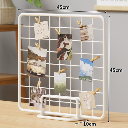 Desktop-Draht-Foto-Rasterdisplay mit Ständer und Mini-Clips