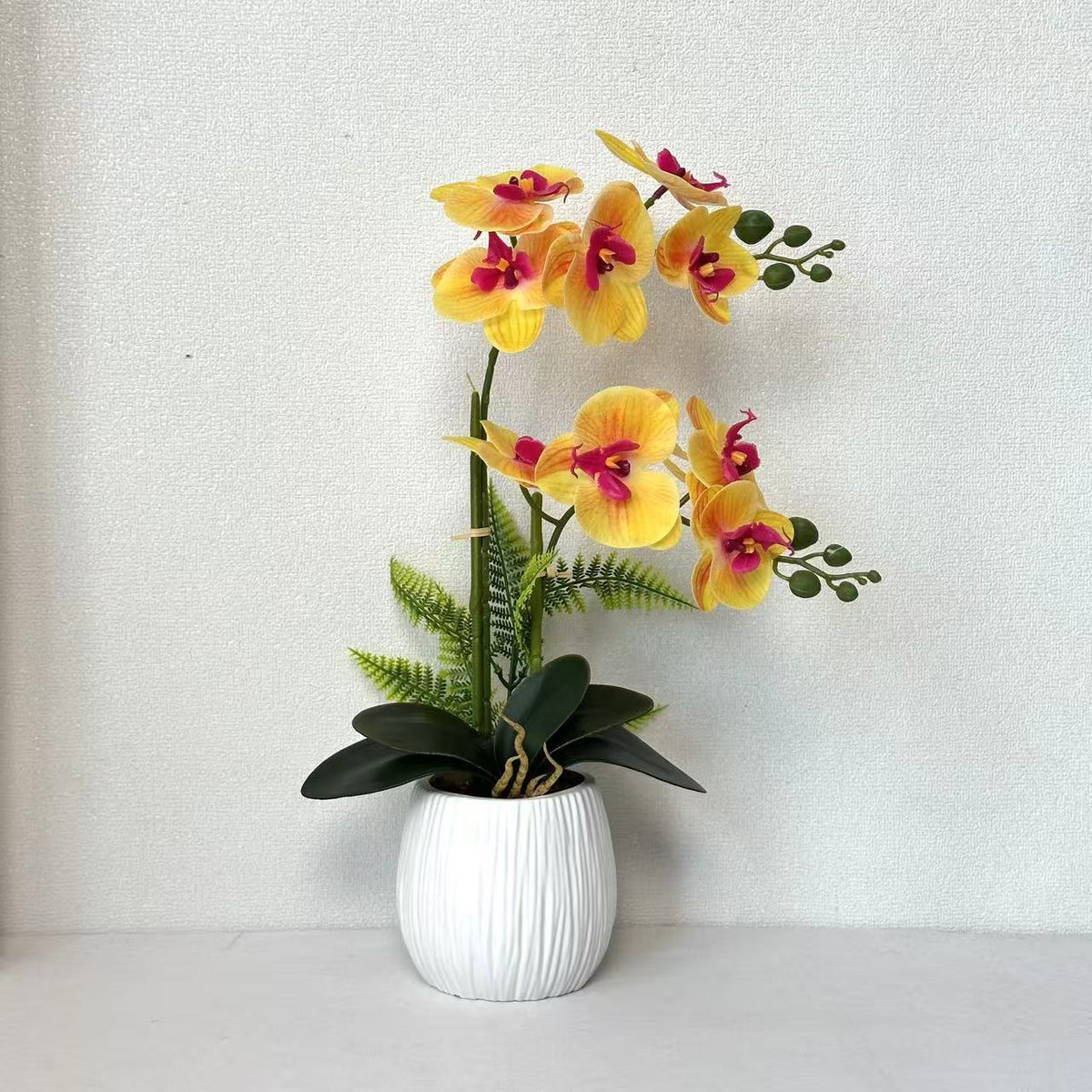 Faux Orchideenpflanzenarrangement für die Wohnkultur