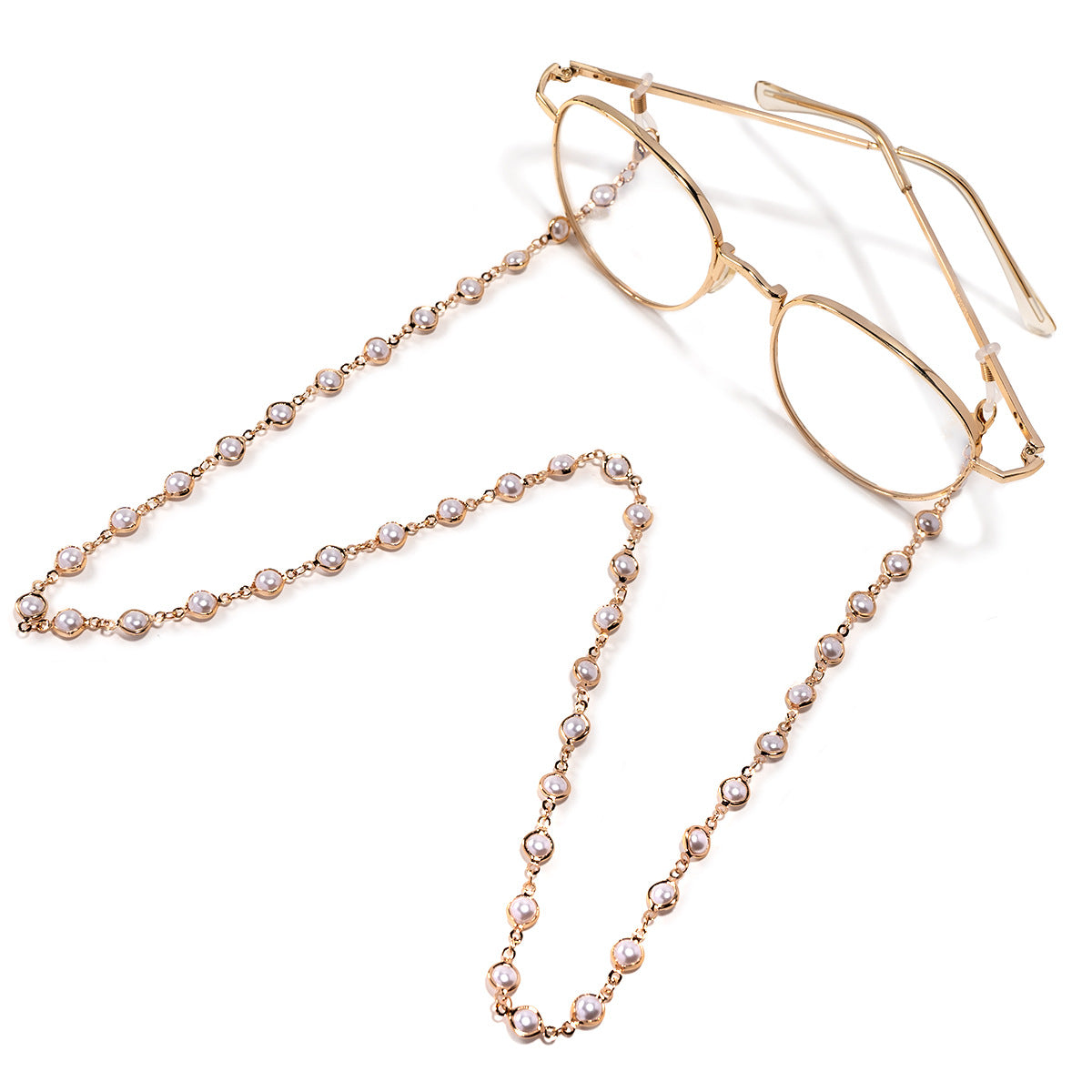 Elegante perlenverzierte Brillenleine Brehn